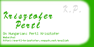 krisztofer pertl business card